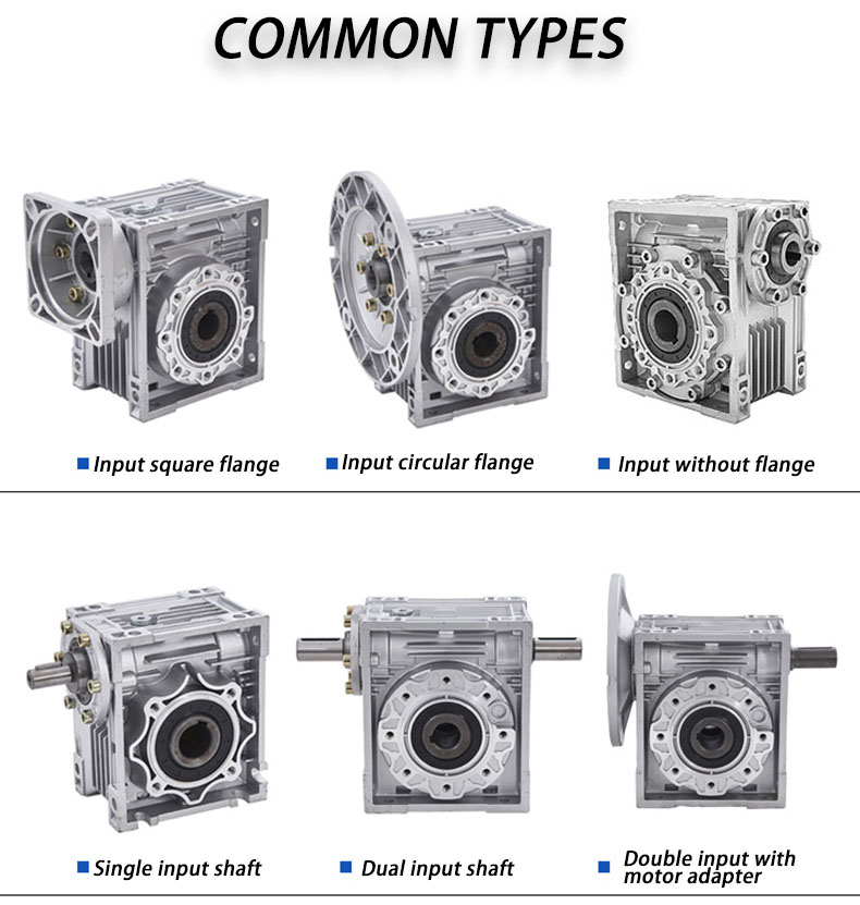 NMRV Series 1 50 Ratio Speed Reducer Gearbox Worm Gear Reducer Power Transmission Reduction Gearbox