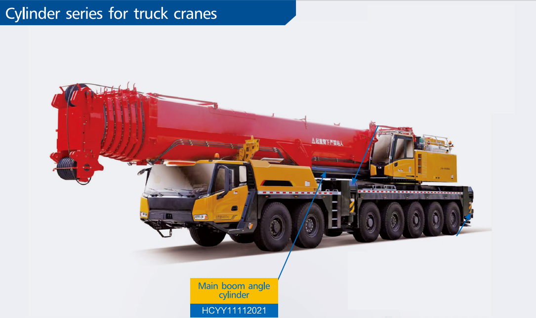 HCYY11112021 Good Quality Professional Factory 1155kg Main Boom Angle Hydraulic Cylinder for Truck Crane Vehicle