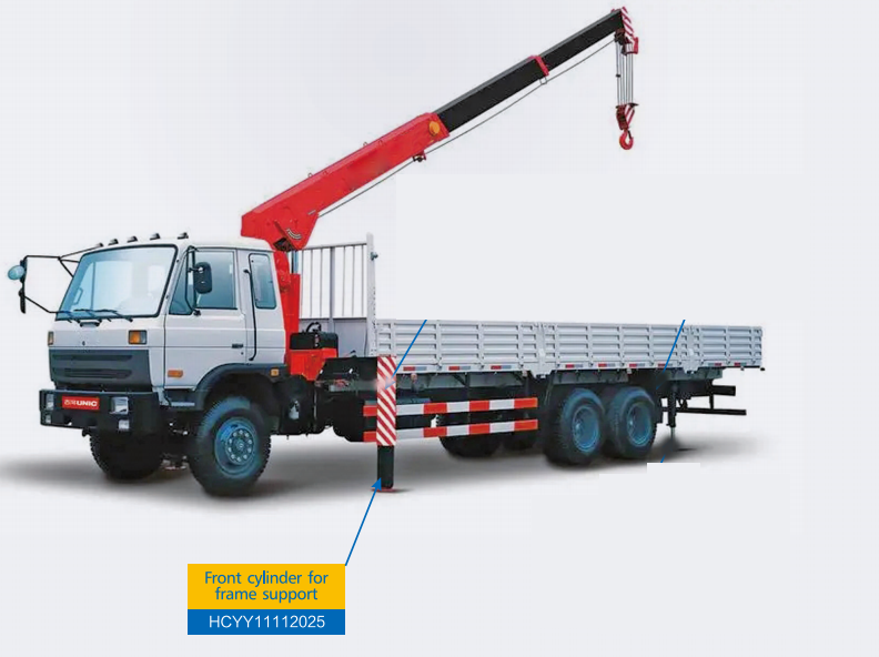 HCYY11112025 Good Quality Professional Factory 45kg Front Hydraulic Cylinder for Truck Crane Vehicle Frame Support