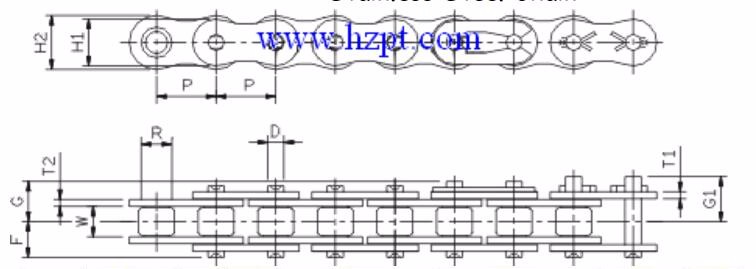 China Industrial Agricultural Machinery Stainless Steel Timing Double Pitch Conveyor Transmission Attachment Roller Chain