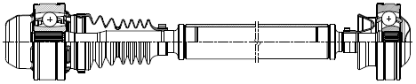 OE # 52111594AA standard Front Driveshaft (Prop Shaft) for Jeep Liberty, OEM / ODM