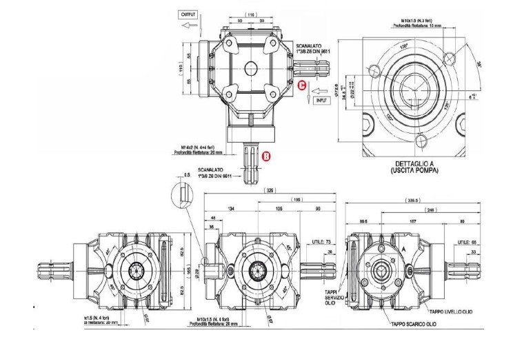 Agricultural Gearbox 90 Degree Farm Pto Right Angle Tractor Slasher Combined Rotary Tiller Rotary Cultivators Gearbox