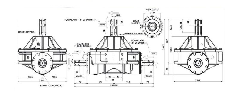 Agricultural Fertilizer Gearbox for Fertiliser Spreaders