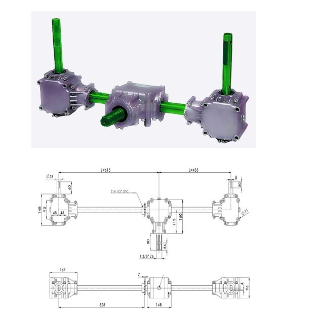 Agricultural Fertilizer Gearbox for Fertiliser Spreaders