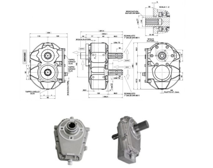 Gearboxes Multiplier for Hydraulic Pump System