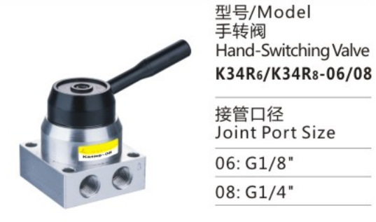 Factory Manufacture Various K34R6/K34R8-06/08 Hand Valve Series Hand-Switching Valve for Sale