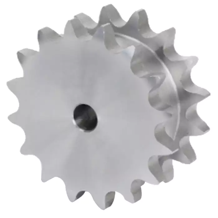 China Professional Manufacture chains double row sprockets in steel and stainless steel