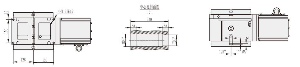 Factory WT-255-2P Machine Machining Center Parts Turntable Rotary Table for CNC Machinery