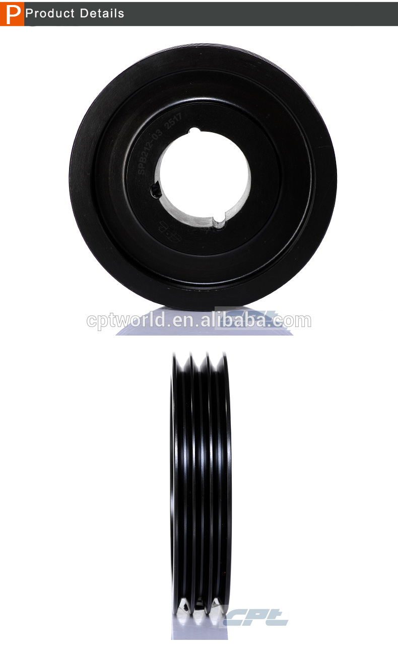 3 Grooves Cast Iron Steel Roller Pulley Wheels