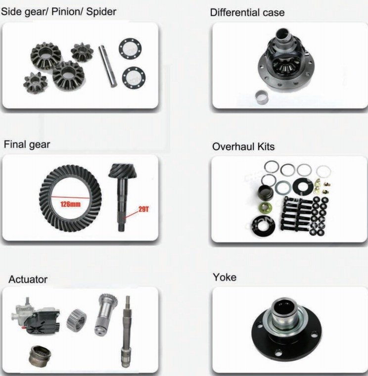 Rear Differential Parts Fit for Toyota Hilux Vigo Fortuner/4runner LOCK FRONT With Side Final Gear Pinion Retarder Case Yoke