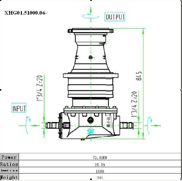OEM XHG01 series planetary reduction gearbox