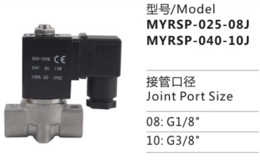 Proper Price Top Quality MYRSP-025-08J MYRSP Series Stainless Steel Solenoid Valve for Sale