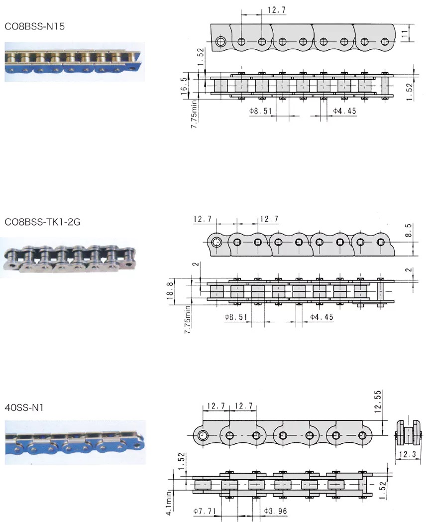 Factory Transmission Stainless Steel Anti-bent Chains