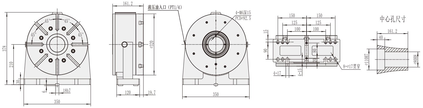 AR-320  Machine CNC Machining Center Parts CNC Turntable Rotary Table for CNC Machinery