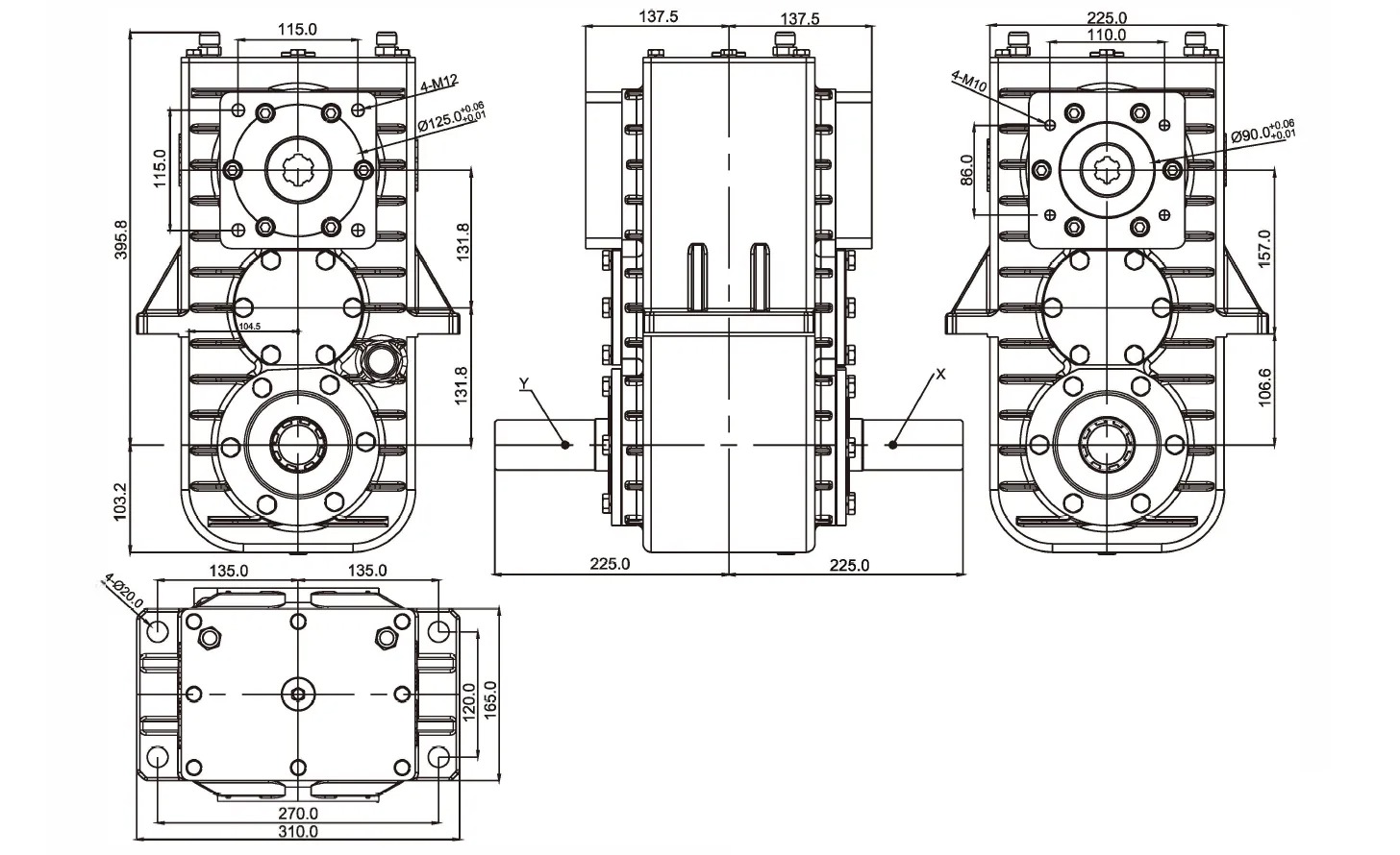 Professional Round Straw Hay Square Balers Gearbox For Agricultural Machine Square Balers Hay Rakes Round Straw Balers