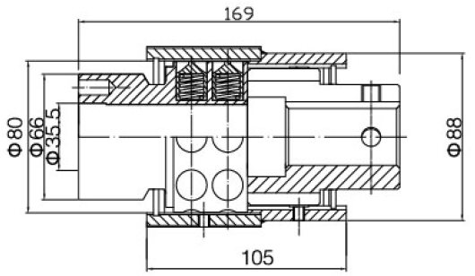 PTO Shaft Parts ED.A Series Overload One-way Clutch for Agricultural Machines with Customer Choice Friction Disc