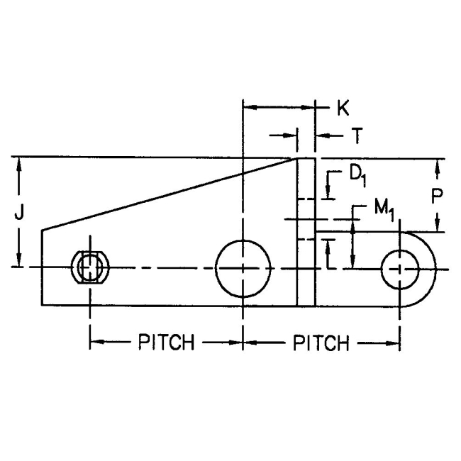 C55-F16 C55-F30 C188-F20  C Type Combination Chain With F16 F20 F30 Attachment