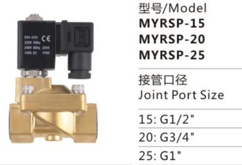 Proper Price Top Quality MYRSP-20 MYRSP Series 2 Position 2 Way Direct-Acting Solenoid Valve