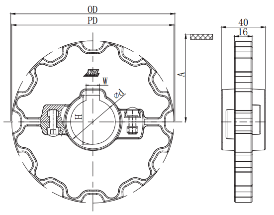 Made in China Superior Quality Plastic Sprockets Chain and Sprocket in Steel and Stainless Steel