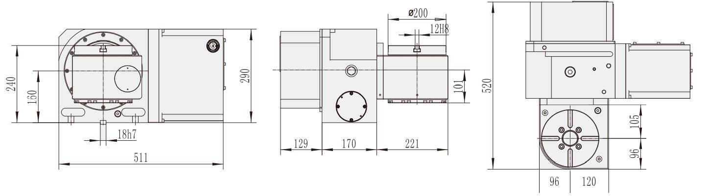 OEM WT-RT200 Machine Machining Center Parts Turntable Rotary Table