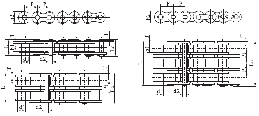 SSC20A-1 a Series Stainless Steel Short Pitch Precision Roller Chain with Straight Plate and Sprockets in Steel