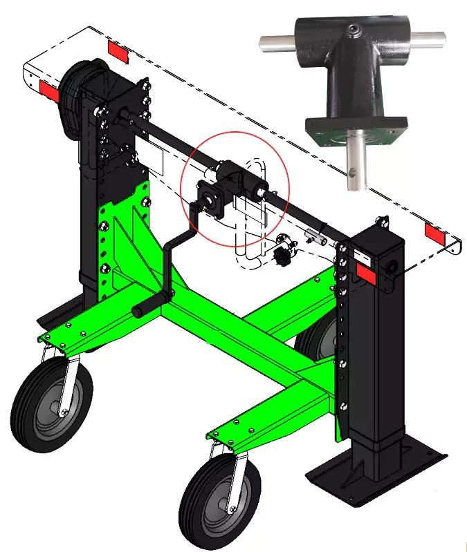 Stabilizer Parking Support Gear Reducer Gearbox for RV and Camper Trailer Bracket Trucking Transportation Maintain Balance