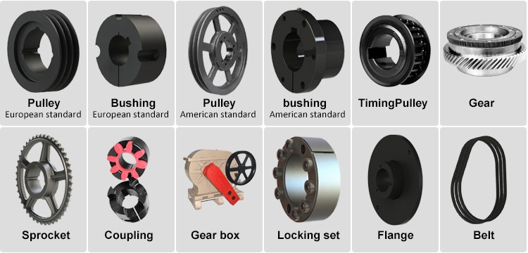 3 Grooves Cast Iron Steel Roller Pulley Wheels