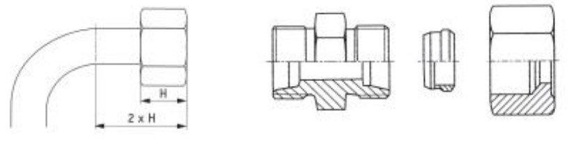 Low Price Adjustable Lock Nut Elbow-WEE-R Hydraulic Fitting For Hydraulic Cylinder Parts