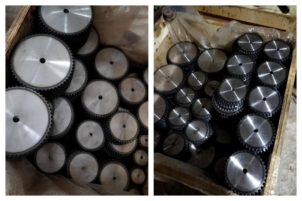 Chain Sprocket Wheel Conveyor Sprocket Pulsar 135  C45 Steel Rear Din Idler Double Tooth Stainless Steel Roller Chain Sprocket