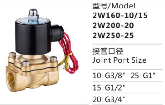 Durable and High Quality 2W160-10/15 Two-position Two-way Direct Drive-Type Solenlid Valve