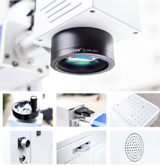 20W 30W 50W Desktop Fiber Laser Marker with Enclosure