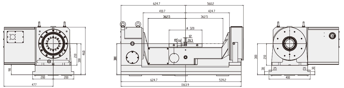 OEM WT-SL320 series Machine Machining Center Parts Turntable Rotary Table for CNC Machinery