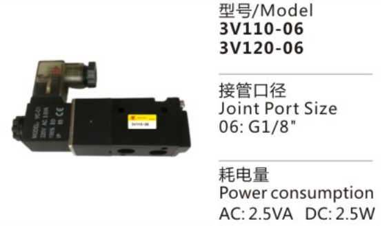 Attractive Price New Type 3V100 Series 3V110-06 Pneumatic Control Solenoid Valve for sale