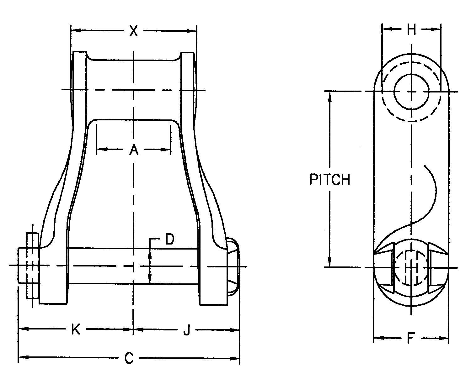 Factory H60 H74 H78 H79 H82 H87 H124 H Class Mill Chain