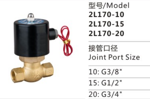 Durable Using 2L170-20 High Pressure Two-position Two-way Direct Drive-Type Solenlid Valve for Sale