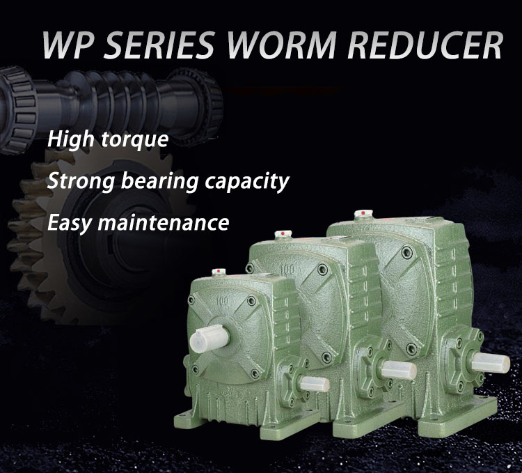 WPA Series Worm Gearbox Wpa50 Worm Single Double Gear Speed Reducer Reductor Box Gearbox Green Motor Building Horizontal Torque