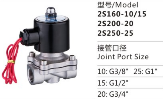 Wholesale Quality 2S160-10/15 Two-position Two-way Direct Drive-Type Solenlid Valve for Sale