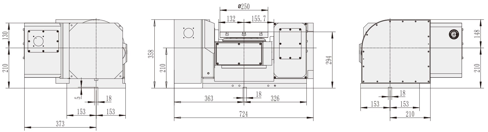 WT-S250 Machine CNC Machining Center Parts CNC Turntable Rotary Table for CNC Machinery