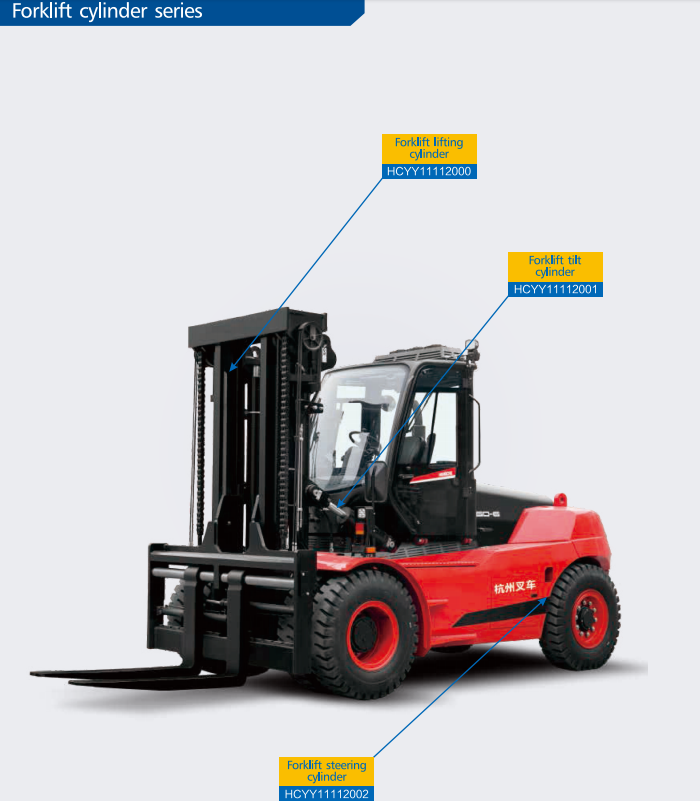 HCYY11112000 Good Quality Professional Factory 33kg Forklift Lifting Hydraulic Cylinder for Forklift