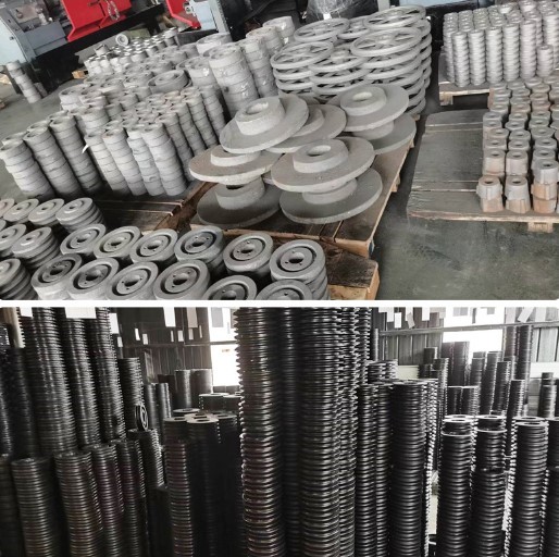 Standard Size SPA SPB SPZ Sheave Wheel Tension double Groove Cast Iron Conveyor Motor V belt Pulley with Taper bush Solid Hub