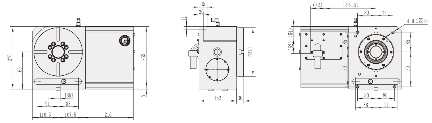 WT-210 Machine Tool CNC Machining Center Accessories CNC  TiltingTurntable Rotary Table