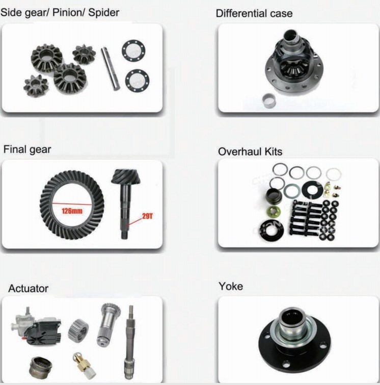 Rear Differential Parts Accessories Fit for Toyota HILUX VIGO/4runner With Side Final Gear Pinion Spider Retarder Case Yoke