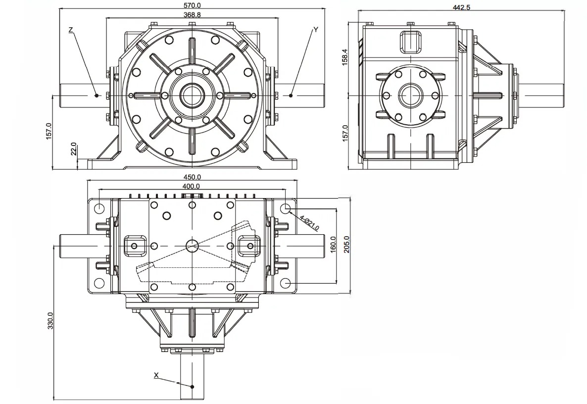 Fully Automatic Round Square Balers Gearbox For Agricultural Machine Square Balers Hay Rakes Round Straw Balers