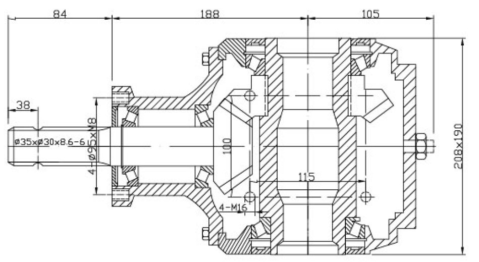 FB12 Agricultural Farm Heavy Duty Lawn Mower Rotary Cutter 55-90HP Transmission Ratio 1:1.93 Gearbox for Sale