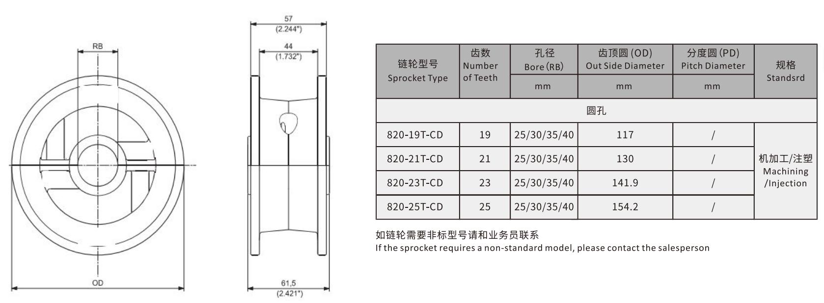 820 Single Hinge Straight Chain Plate Engineering Plastic Sideflex Run Single Chain