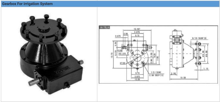 Agricultural Farm Greenhouse Valley Automatic sprinkling Irrigation Gearbox For Center Pivot Irrigation System