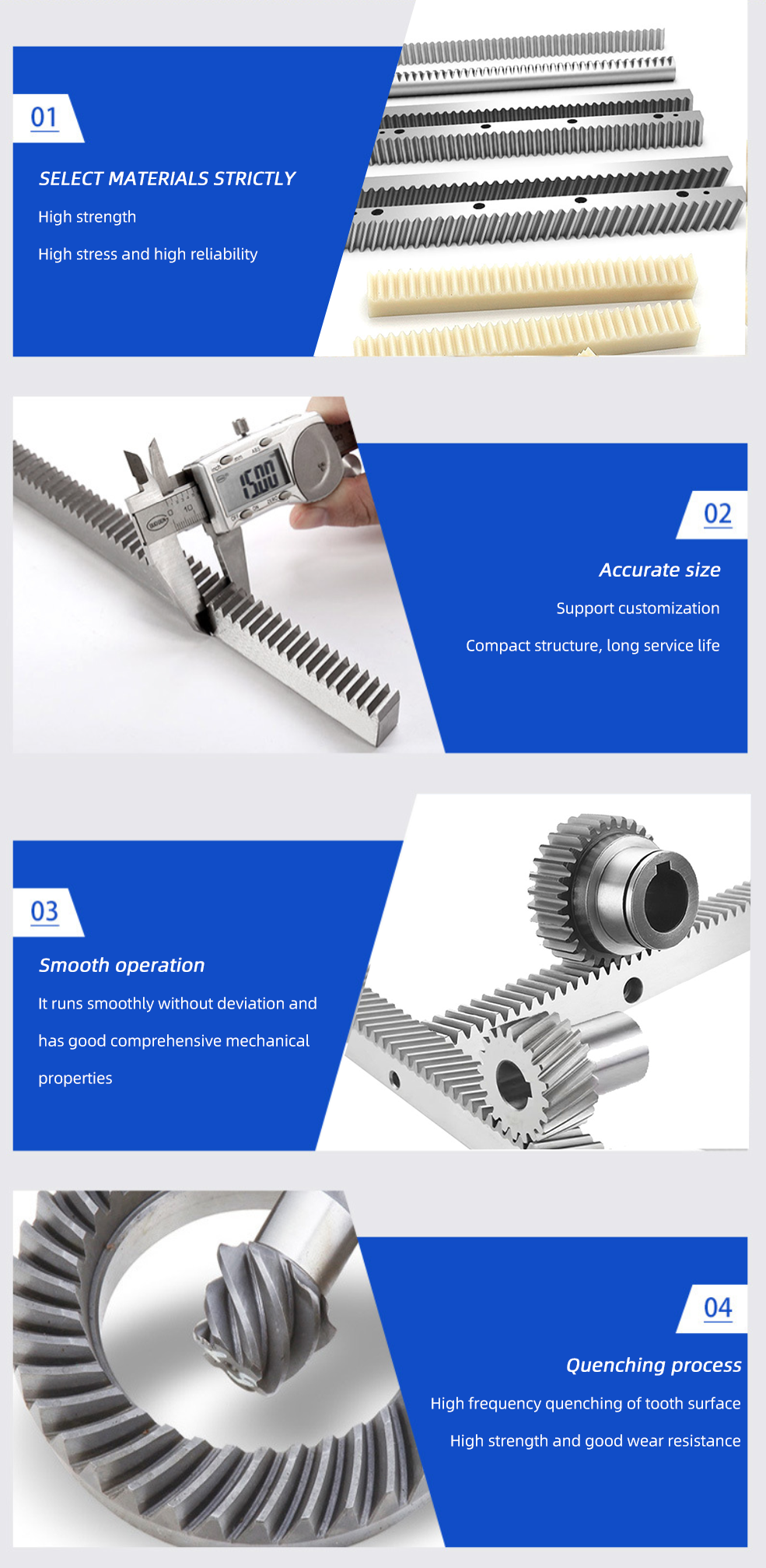 PA66 Nylon Racks and Pinion Automatic Sliding Gate Opener