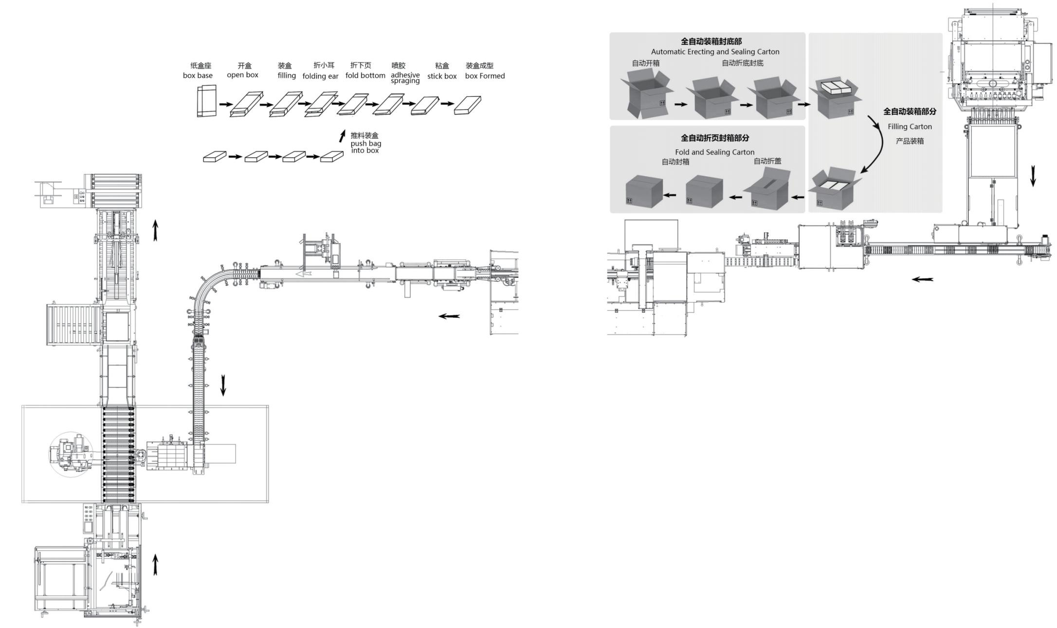 Fully Automatic Multi Column Bag Packaging Orderly Sorting, Boxing, and Carton Packing Production Line