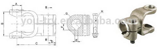PTO Shaft Spare Parts Splined York