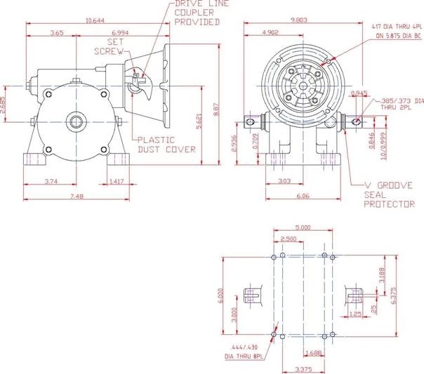 Farm Center Pivot Gear Box Drive Wheel System Sprinkler Irrigation Gearbox For Valley Pivots Replacement Zimmatic UMC